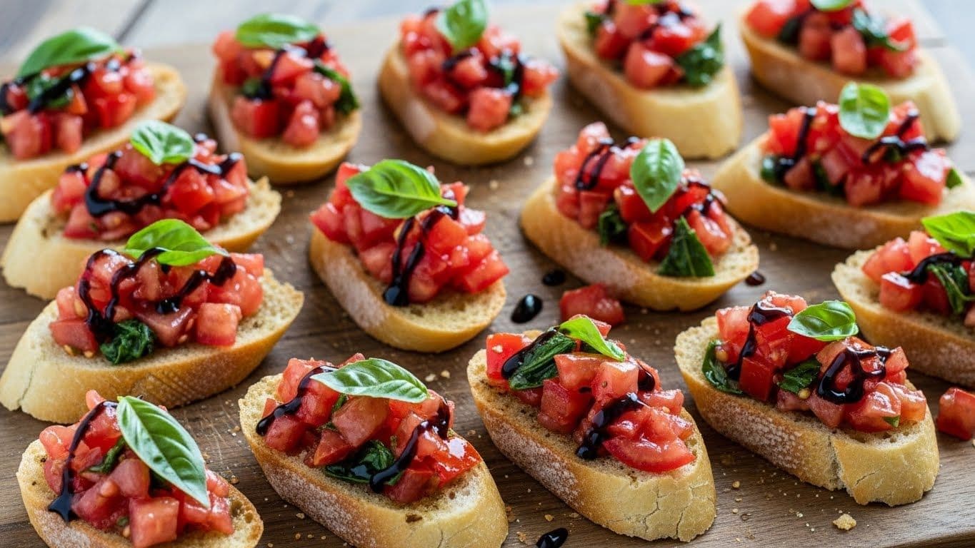 Fresh Tomato & Basil Bruschetta on Baguette