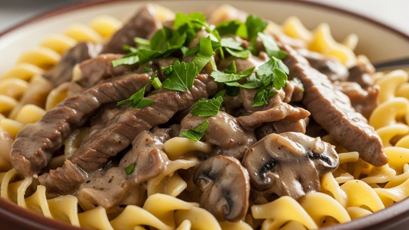 Creamy Beef Stroganoff