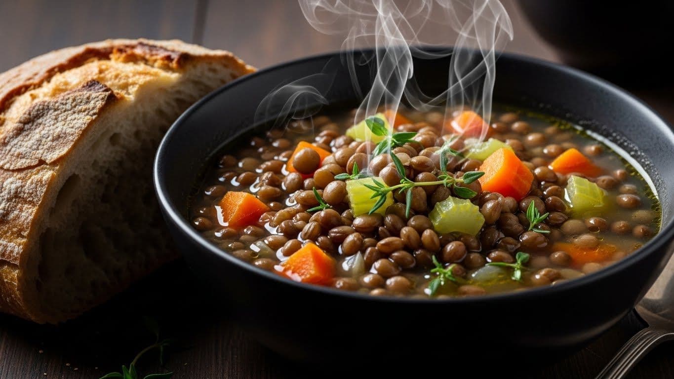 Hearty Spiced Lentil & Vegetable Soup