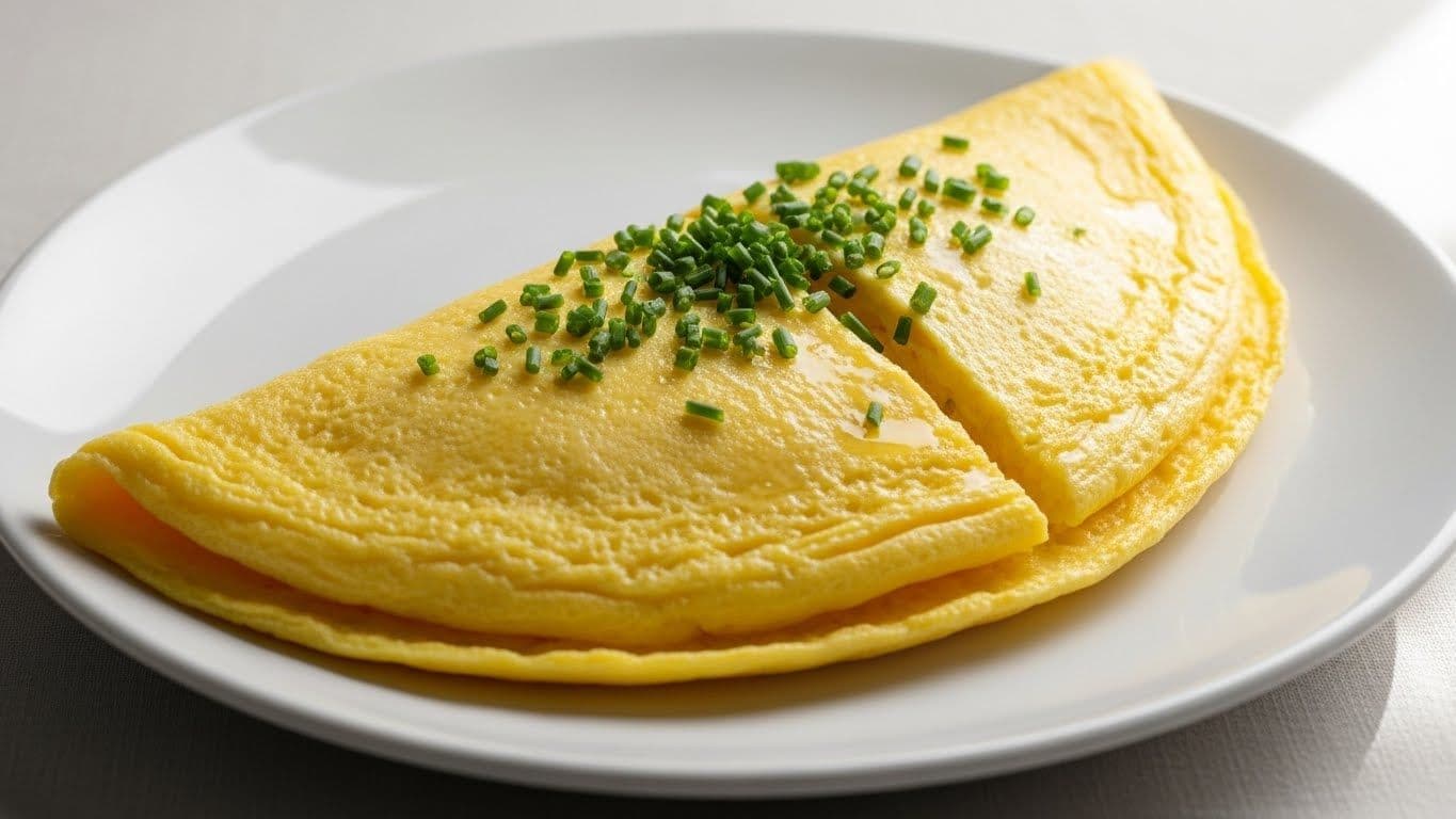 Perfect Fluffy Cheese & Spinach Omelette